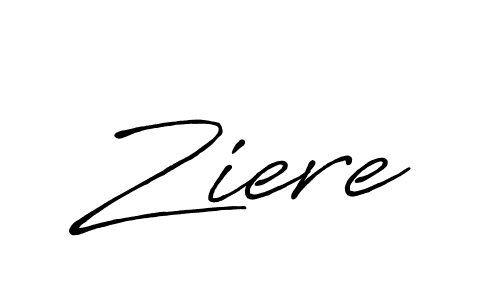 How to make Ziere name signature. Use Antro_Vectra_Bolder style for creating short signs online. This is the latest handwritten sign. Ziere signature style 7 images and pictures png