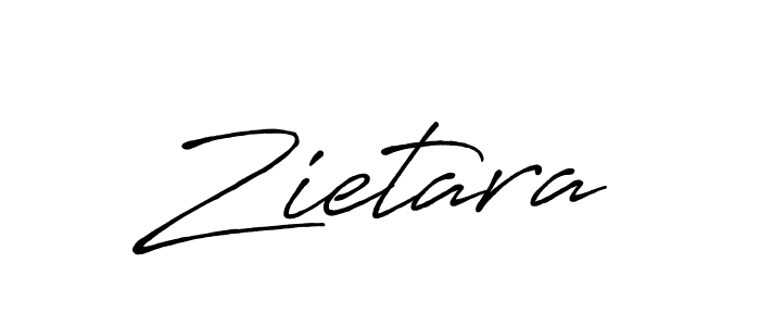 Zietara stylish signature style. Best Handwritten Sign (Antro_Vectra_Bolder) for my name. Handwritten Signature Collection Ideas for my name Zietara. Zietara signature style 7 images and pictures png