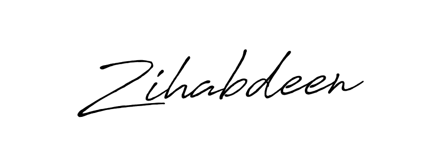 How to make Zihabdeen name signature. Use Antro_Vectra_Bolder style for creating short signs online. This is the latest handwritten sign. Zihabdeen signature style 7 images and pictures png