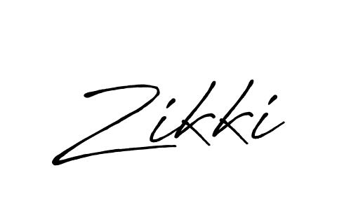 Design your own signature with our free online signature maker. With this signature software, you can create a handwritten (Antro_Vectra_Bolder) signature for name Zikki. Zikki signature style 7 images and pictures png