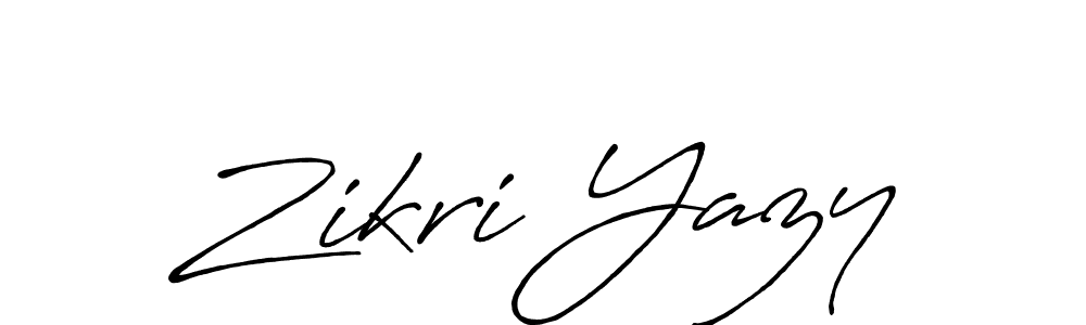 Also we have Zikri Yazy name is the best signature style. Create professional handwritten signature collection using Antro_Vectra_Bolder autograph style. Zikri Yazy signature style 7 images and pictures png