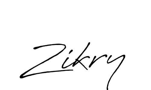 Make a beautiful signature design for name Zikry. With this signature (Antro_Vectra_Bolder) style, you can create a handwritten signature for free. Zikry signature style 7 images and pictures png