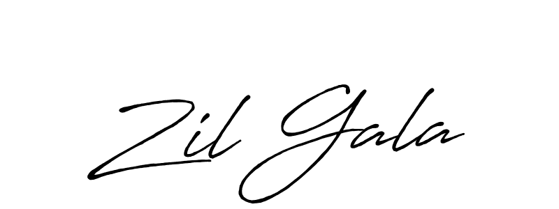 if you are searching for the best signature style for your name Zil Gala. so please give up your signature search. here we have designed multiple signature styles  using Antro_Vectra_Bolder. Zil Gala signature style 7 images and pictures png