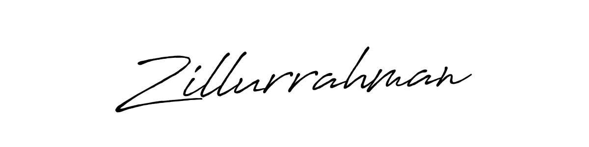 Design your own signature with our free online signature maker. With this signature software, you can create a handwritten (Antro_Vectra_Bolder) signature for name Zillurrahman. Zillurrahman signature style 7 images and pictures png