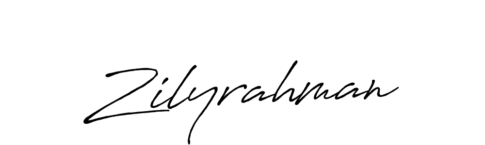 How to make Zilyrahman signature? Antro_Vectra_Bolder is a professional autograph style. Create handwritten signature for Zilyrahman name. Zilyrahman signature style 7 images and pictures png