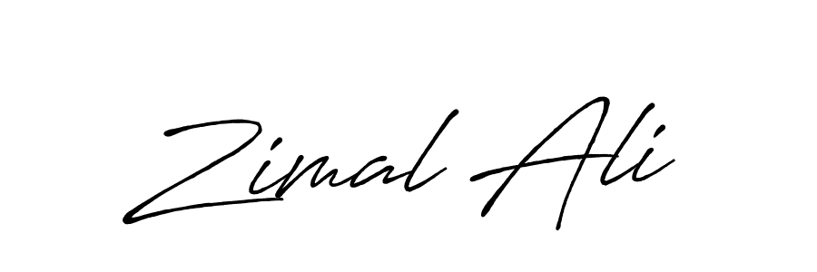 Zimal Ali stylish signature style. Best Handwritten Sign (Antro_Vectra_Bolder) for my name. Handwritten Signature Collection Ideas for my name Zimal Ali. Zimal Ali signature style 7 images and pictures png