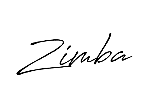 Zimba stylish signature style. Best Handwritten Sign (Antro_Vectra_Bolder) for my name. Handwritten Signature Collection Ideas for my name Zimba. Zimba signature style 7 images and pictures png