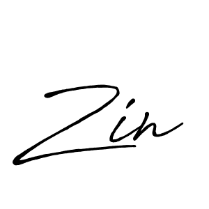 Also we have Zin name is the best signature style. Create professional handwritten signature collection using Antro_Vectra_Bolder autograph style. Zin signature style 7 images and pictures png