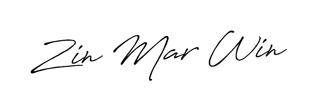 Make a beautiful signature design for name Zin Mar Win. With this signature (Antro_Vectra_Bolder) style, you can create a handwritten signature for free. Zin Mar Win signature style 7 images and pictures png