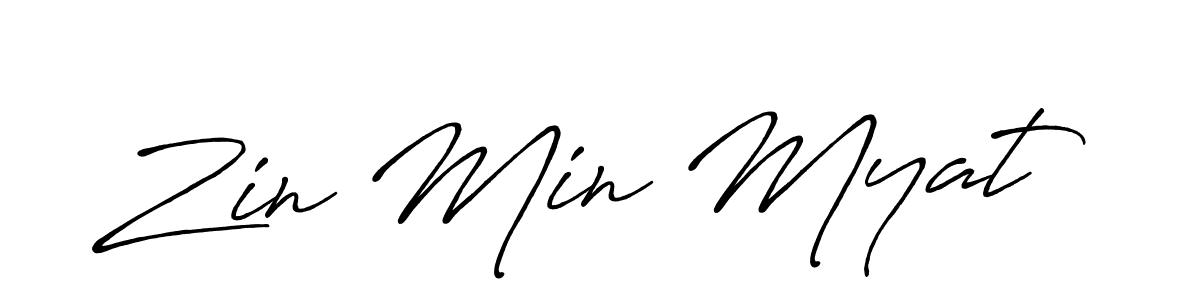Also You can easily find your signature by using the search form. We will create Zin Min Myat name handwritten signature images for you free of cost using Antro_Vectra_Bolder sign style. Zin Min Myat signature style 7 images and pictures png