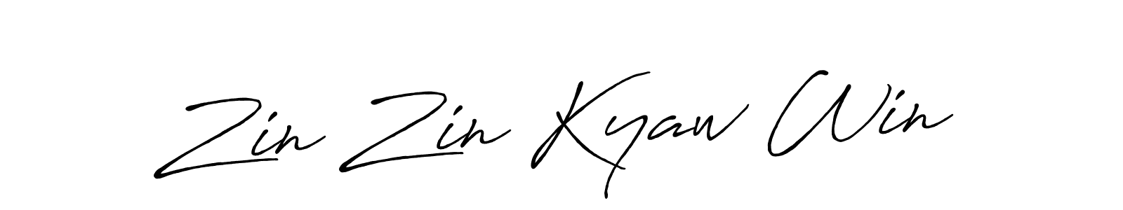 Design your own signature with our free online signature maker. With this signature software, you can create a handwritten (Antro_Vectra_Bolder) signature for name Zin Zin Kyaw Win. Zin Zin Kyaw Win signature style 7 images and pictures png