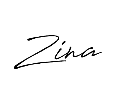 How to make Zina name signature. Use Antro_Vectra_Bolder style for creating short signs online. This is the latest handwritten sign. Zina signature style 7 images and pictures png