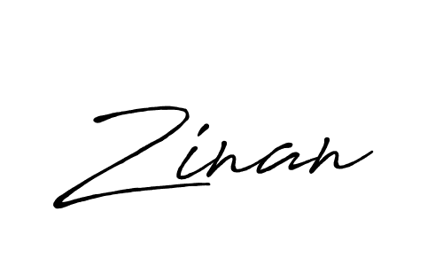 How to make Zinan name signature. Use Antro_Vectra_Bolder style for creating short signs online. This is the latest handwritten sign. Zinan signature style 7 images and pictures png