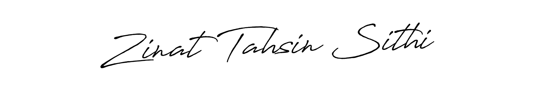 Antro_Vectra_Bolder is a professional signature style that is perfect for those who want to add a touch of class to their signature. It is also a great choice for those who want to make their signature more unique. Get Zinat Tahsin Sithi name to fancy signature for free. Zinat Tahsin Sithi signature style 7 images and pictures png