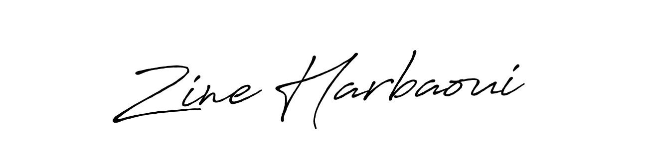 Create a beautiful signature design for name Zine Harbaoui. With this signature (Antro_Vectra_Bolder) fonts, you can make a handwritten signature for free. Zine Harbaoui signature style 7 images and pictures png