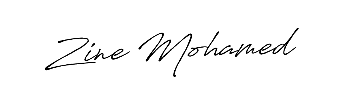 Also we have Zine Mohamed name is the best signature style. Create professional handwritten signature collection using Antro_Vectra_Bolder autograph style. Zine Mohamed signature style 7 images and pictures png