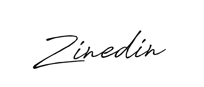 Create a beautiful signature design for name Zinedin. With this signature (Antro_Vectra_Bolder) fonts, you can make a handwritten signature for free. Zinedin signature style 7 images and pictures png