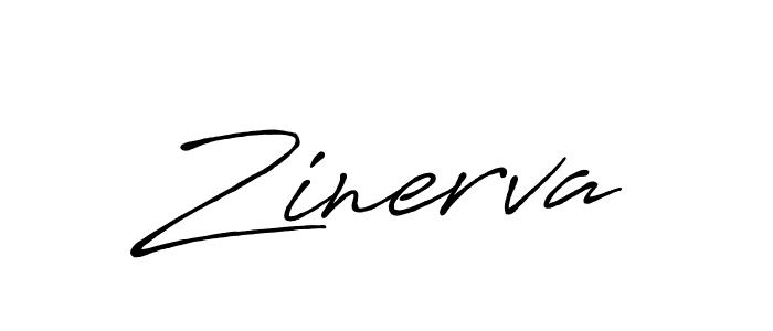 Make a beautiful signature design for name Zinerva. With this signature (Antro_Vectra_Bolder) style, you can create a handwritten signature for free. Zinerva signature style 7 images and pictures png