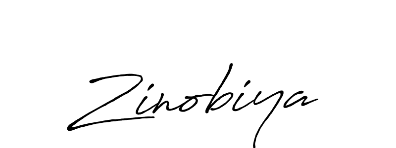 Make a beautiful signature design for name Zinobiya. With this signature (Antro_Vectra_Bolder) style, you can create a handwritten signature for free. Zinobiya signature style 7 images and pictures png