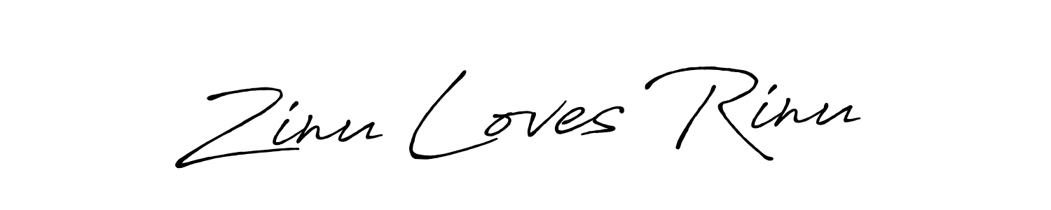 Similarly Antro_Vectra_Bolder is the best handwritten signature design. Signature creator online .You can use it as an online autograph creator for name Zinu Loves Rinu. Zinu Loves Rinu signature style 7 images and pictures png