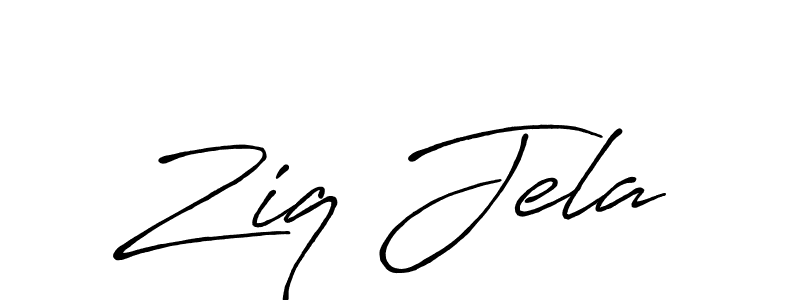 Design your own signature with our free online signature maker. With this signature software, you can create a handwritten (Antro_Vectra_Bolder) signature for name Ziq Jela. Ziq Jela signature style 7 images and pictures png