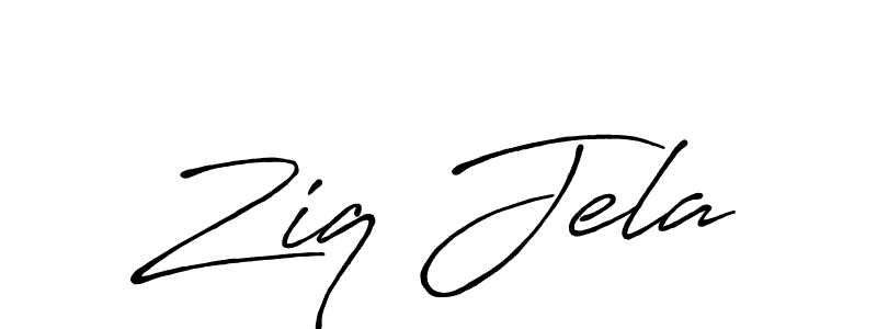 The best way (Antro_Vectra_Bolder) to make a short signature is to pick only two or three words in your name. The name Ziq Jela include a total of six letters. For converting this name. Ziq Jela signature style 7 images and pictures png