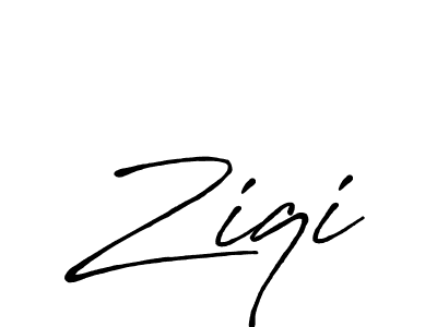 Make a beautiful signature design for name Ziqi. With this signature (Antro_Vectra_Bolder) style, you can create a handwritten signature for free. Ziqi signature style 7 images and pictures png