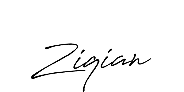 How to make Ziqian signature? Antro_Vectra_Bolder is a professional autograph style. Create handwritten signature for Ziqian name. Ziqian signature style 7 images and pictures png