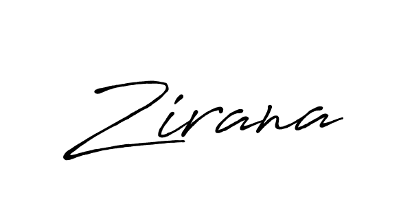 Use a signature maker to create a handwritten signature online. With this signature software, you can design (Antro_Vectra_Bolder) your own signature for name Zirana. Zirana signature style 7 images and pictures png