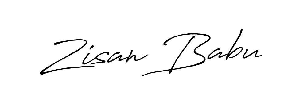 How to make Zisan Babu name signature. Use Antro_Vectra_Bolder style for creating short signs online. This is the latest handwritten sign. Zisan Babu signature style 7 images and pictures png