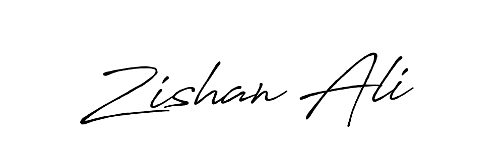 Create a beautiful signature design for name Zishan Ali. With this signature (Antro_Vectra_Bolder) fonts, you can make a handwritten signature for free. Zishan Ali signature style 7 images and pictures png