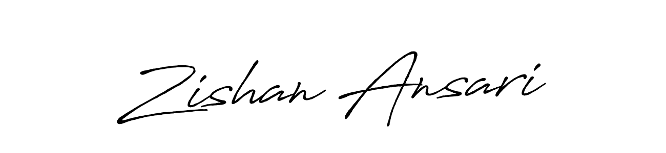 How to make Zishan Ansari name signature. Use Antro_Vectra_Bolder style for creating short signs online. This is the latest handwritten sign. Zishan Ansari signature style 7 images and pictures png