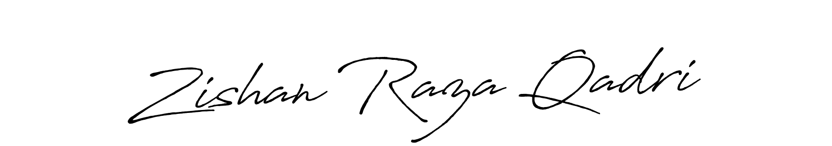 How to make Zishan Raza Qadri name signature. Use Antro_Vectra_Bolder style for creating short signs online. This is the latest handwritten sign. Zishan Raza Qadri signature style 7 images and pictures png