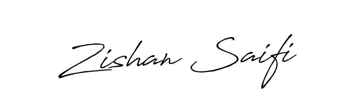 Also we have Zishan Saifi name is the best signature style. Create professional handwritten signature collection using Antro_Vectra_Bolder autograph style. Zishan Saifi signature style 7 images and pictures png