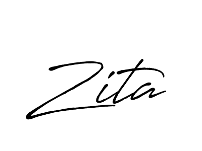 Zita stylish signature style. Best Handwritten Sign (Antro_Vectra_Bolder) for my name. Handwritten Signature Collection Ideas for my name Zita. Zita signature style 7 images and pictures png