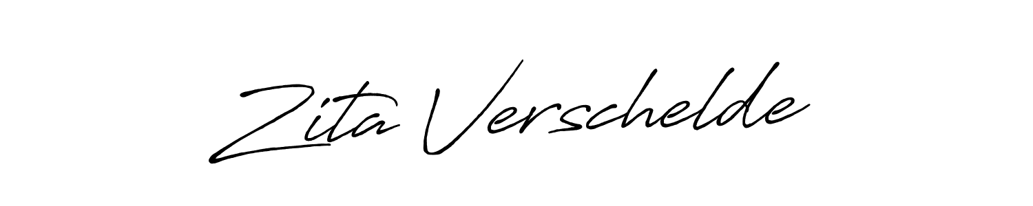 You should practise on your own different ways (Antro_Vectra_Bolder) to write your name (Zita Verschelde) in signature. don't let someone else do it for you. Zita Verschelde signature style 7 images and pictures png