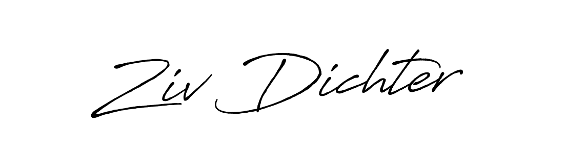 This is the best signature style for the Ziv Dichter name. Also you like these signature font (Antro_Vectra_Bolder). Mix name signature. Ziv Dichter signature style 7 images and pictures png