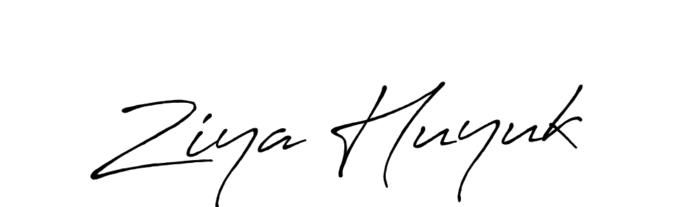 How to make Ziya Huyuk name signature. Use Antro_Vectra_Bolder style for creating short signs online. This is the latest handwritten sign. Ziya Huyuk signature style 7 images and pictures png