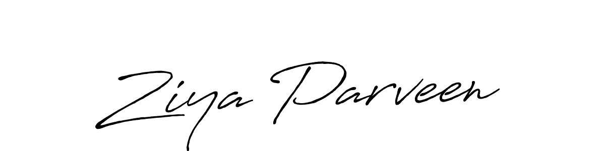 Ziya Parveen stylish signature style. Best Handwritten Sign (Antro_Vectra_Bolder) for my name. Handwritten Signature Collection Ideas for my name Ziya Parveen. Ziya Parveen signature style 7 images and pictures png