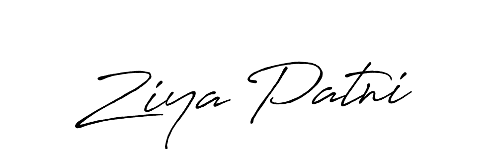 How to make Ziya Patni signature? Antro_Vectra_Bolder is a professional autograph style. Create handwritten signature for Ziya Patni name. Ziya Patni signature style 7 images and pictures png