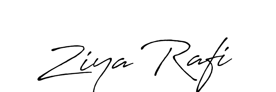 How to make Ziya Rafi name signature. Use Antro_Vectra_Bolder style for creating short signs online. This is the latest handwritten sign. Ziya Rafi signature style 7 images and pictures png