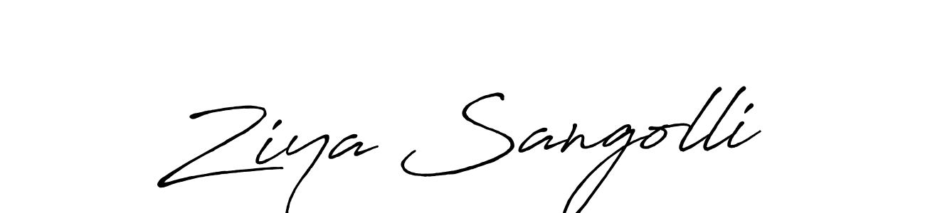 How to make Ziya Sangolli signature? Antro_Vectra_Bolder is a professional autograph style. Create handwritten signature for Ziya Sangolli name. Ziya Sangolli signature style 7 images and pictures png