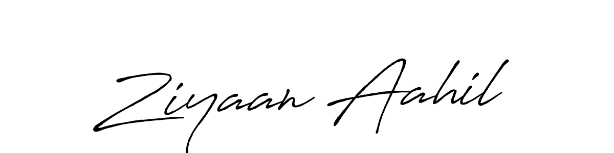 Use a signature maker to create a handwritten signature online. With this signature software, you can design (Antro_Vectra_Bolder) your own signature for name Ziyaan Aahil. Ziyaan Aahil signature style 7 images and pictures png