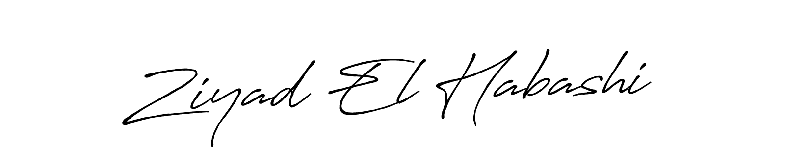 Ziyad El Habashi stylish signature style. Best Handwritten Sign (Antro_Vectra_Bolder) for my name. Handwritten Signature Collection Ideas for my name Ziyad El Habashi. Ziyad El Habashi signature style 7 images and pictures png