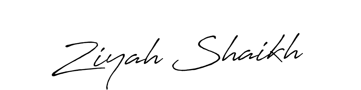 The best way (Antro_Vectra_Bolder) to make a short signature is to pick only two or three words in your name. The name Ziyah Shaikh include a total of six letters. For converting this name. Ziyah Shaikh signature style 7 images and pictures png