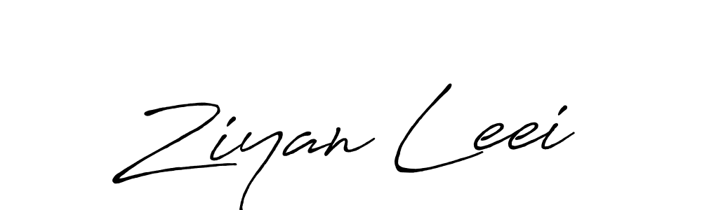 Create a beautiful signature design for name Ziyan Leei. With this signature (Antro_Vectra_Bolder) fonts, you can make a handwritten signature for free. Ziyan Leei signature style 7 images and pictures png