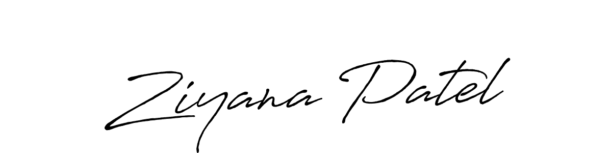 Ziyana Patel stylish signature style. Best Handwritten Sign (Antro_Vectra_Bolder) for my name. Handwritten Signature Collection Ideas for my name Ziyana Patel. Ziyana Patel signature style 7 images and pictures png