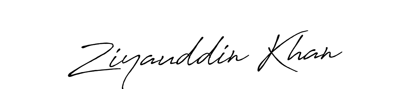 Ziyauddin Khan stylish signature style. Best Handwritten Sign (Antro_Vectra_Bolder) for my name. Handwritten Signature Collection Ideas for my name Ziyauddin Khan. Ziyauddin Khan signature style 7 images and pictures png