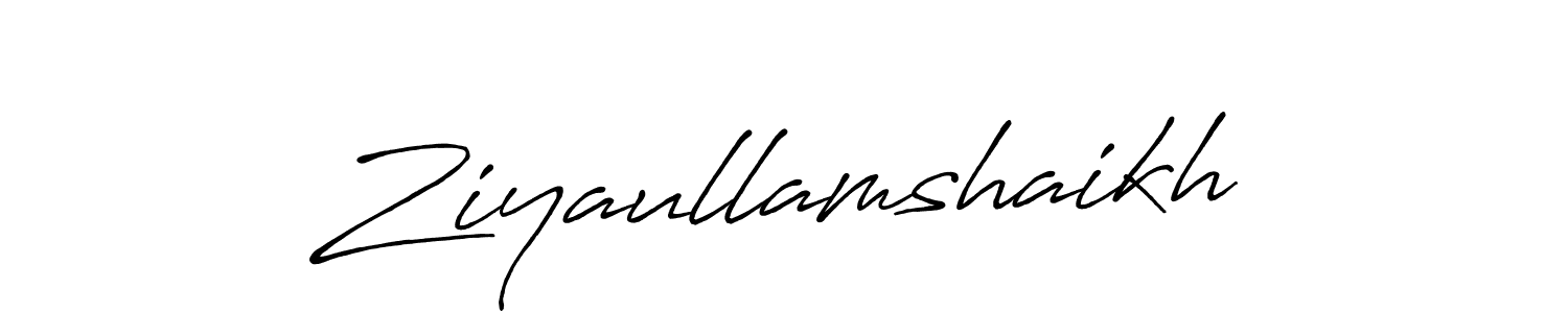 Design your own signature with our free online signature maker. With this signature software, you can create a handwritten (Antro_Vectra_Bolder) signature for name Ziyaullamshaikh. Ziyaullamshaikh signature style 7 images and pictures png