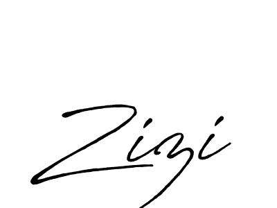 Create a beautiful signature design for name Zizi. With this signature (Antro_Vectra_Bolder) fonts, you can make a handwritten signature for free. Zizi signature style 7 images and pictures png